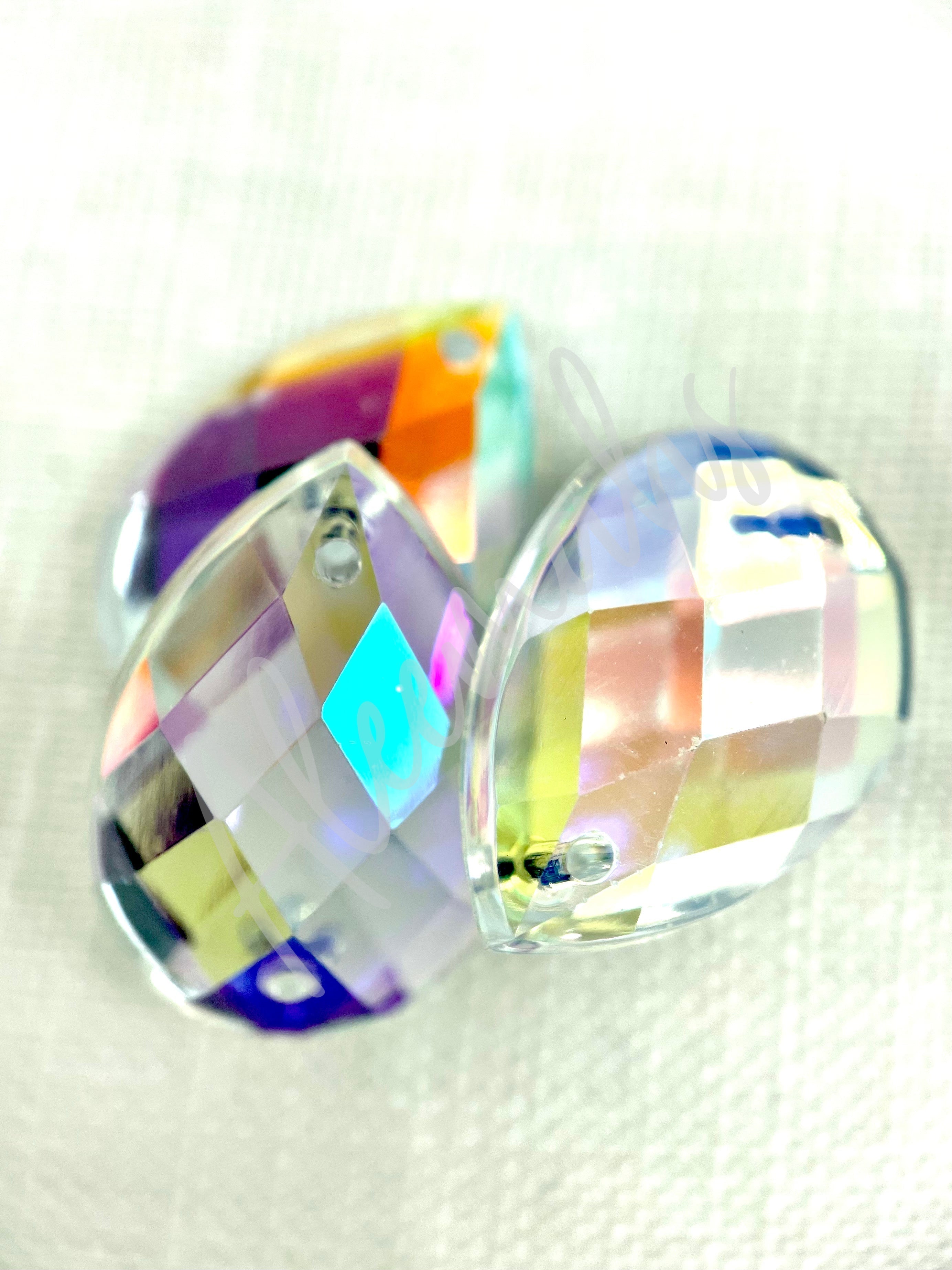 Crystal AB Teardrop Acrylic Jewel