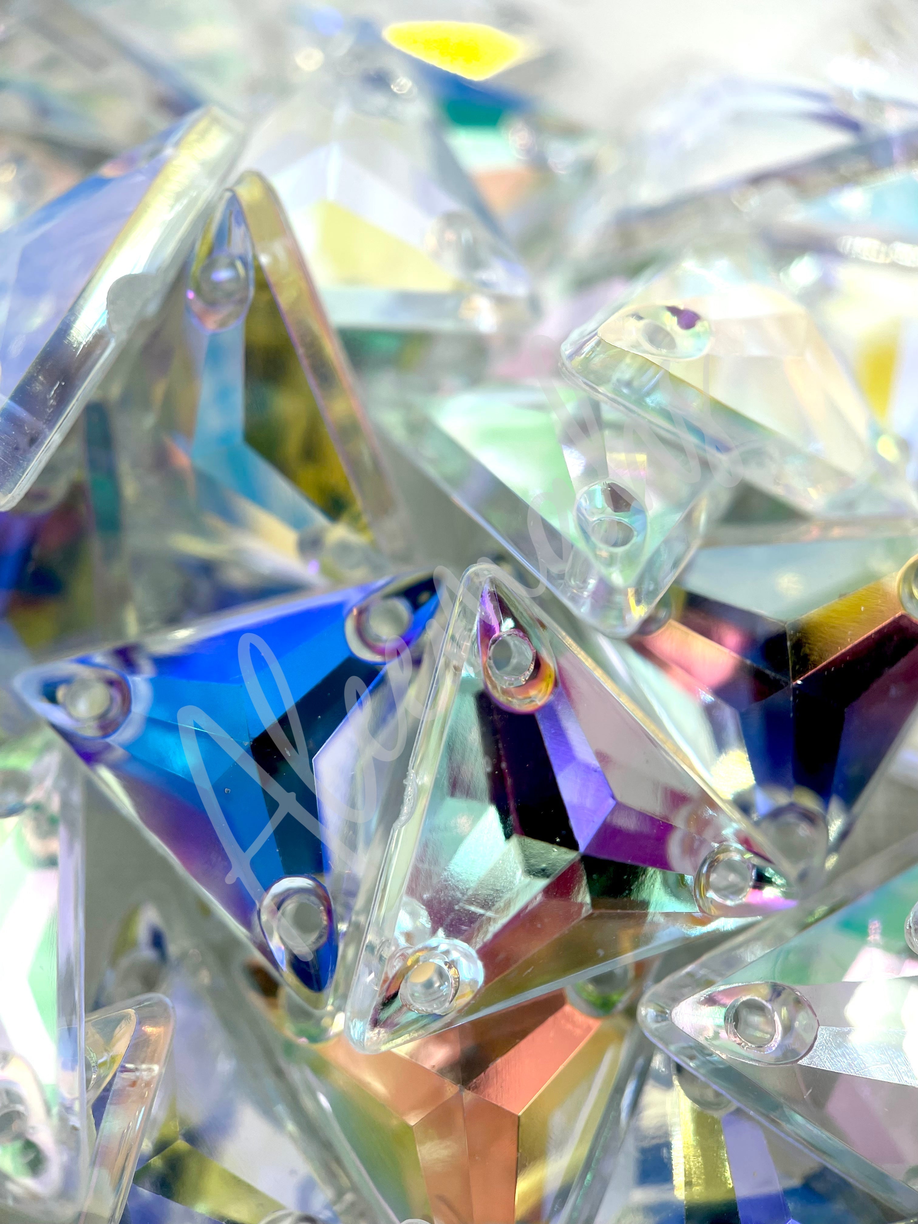Crystal AB Triangle Acrylic Jewel