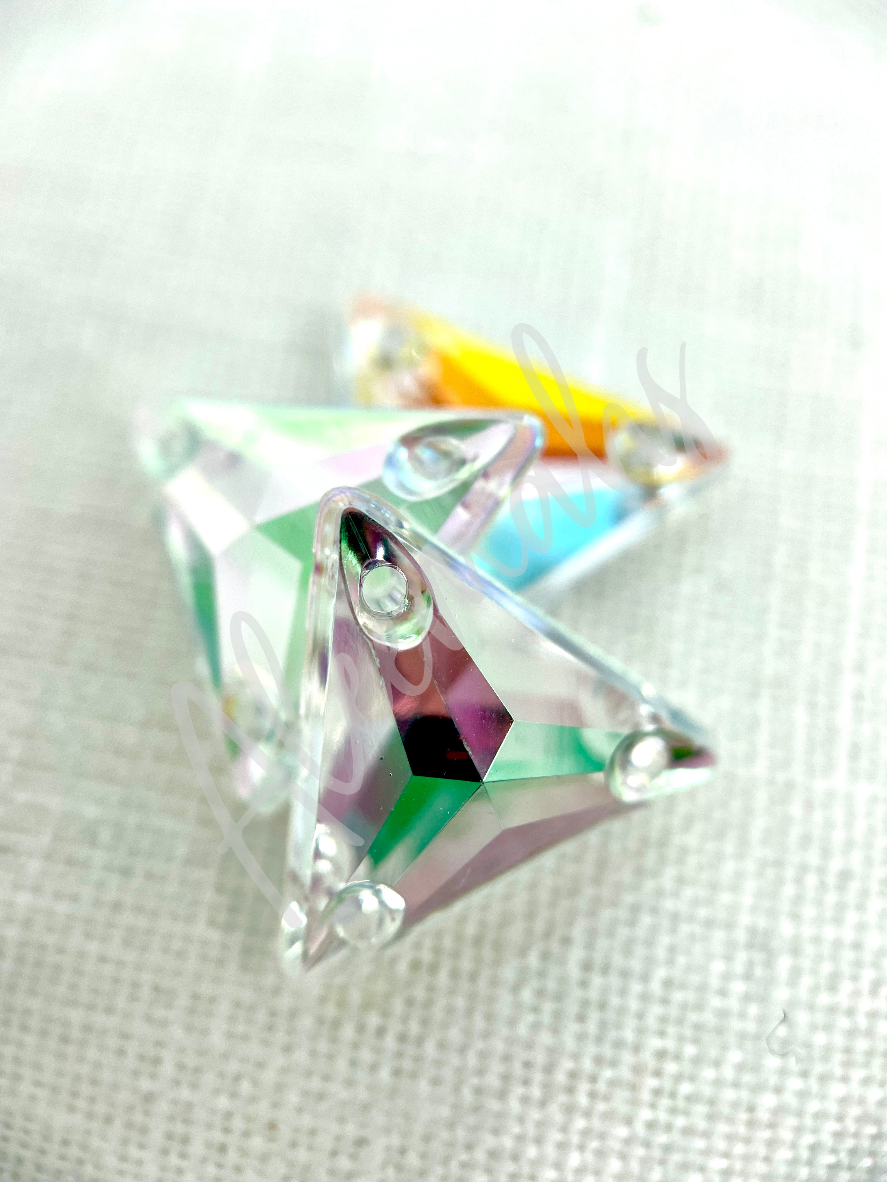 Crystal AB Triangle Acrylic Jewel