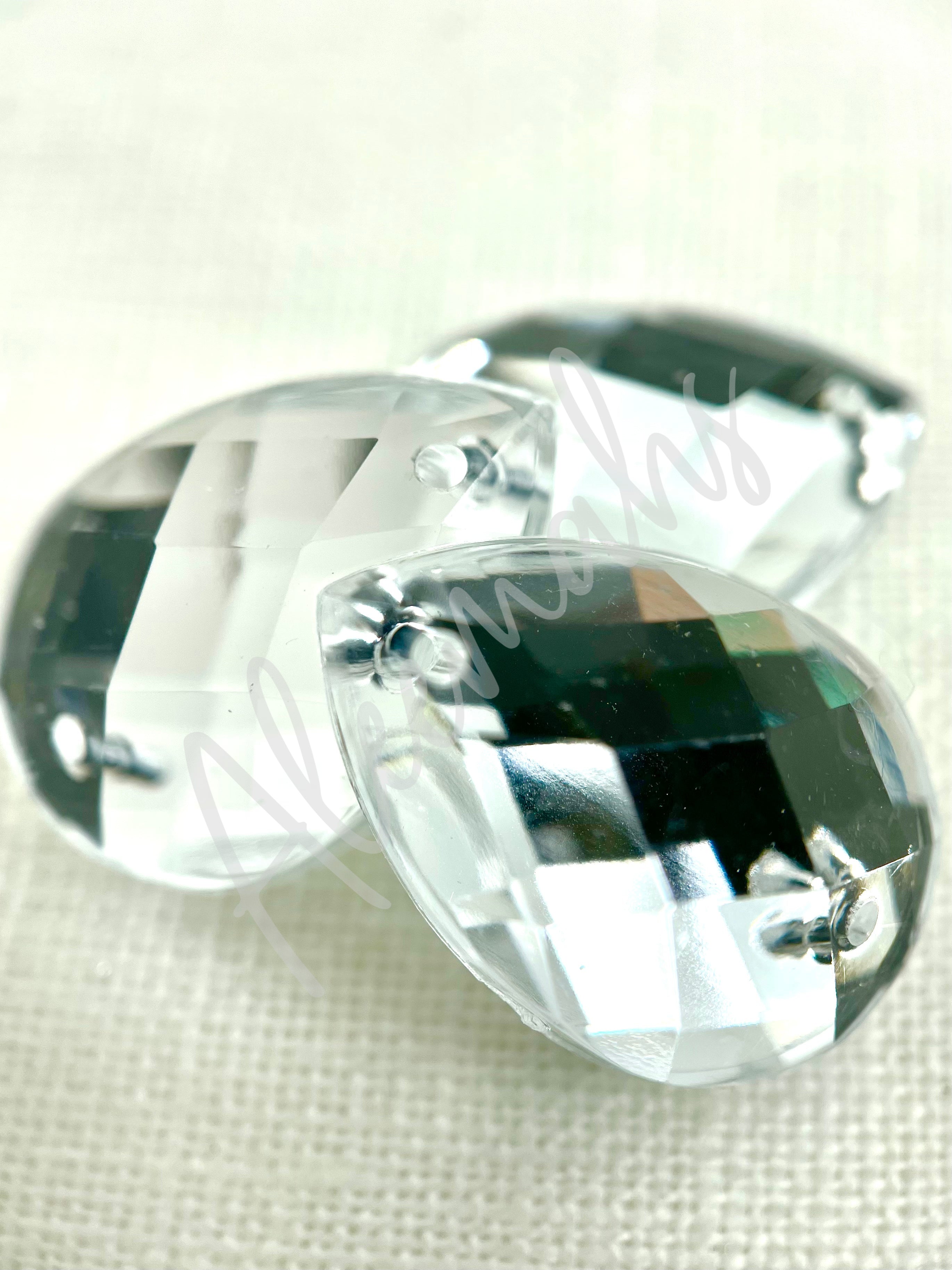 Crystal Teardrop Acrylic Jewel