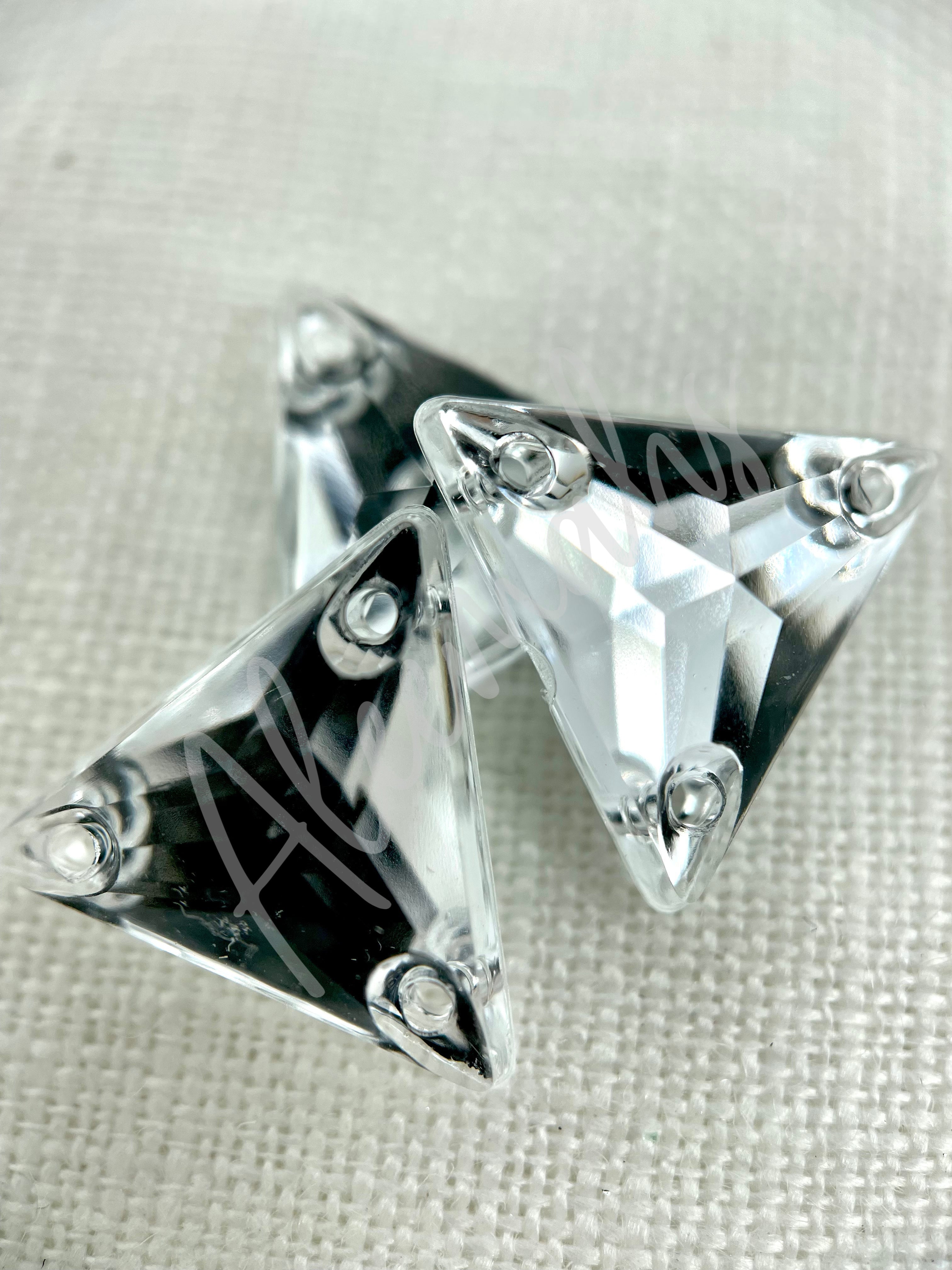 Crystal Triangle Acrylic Jewel