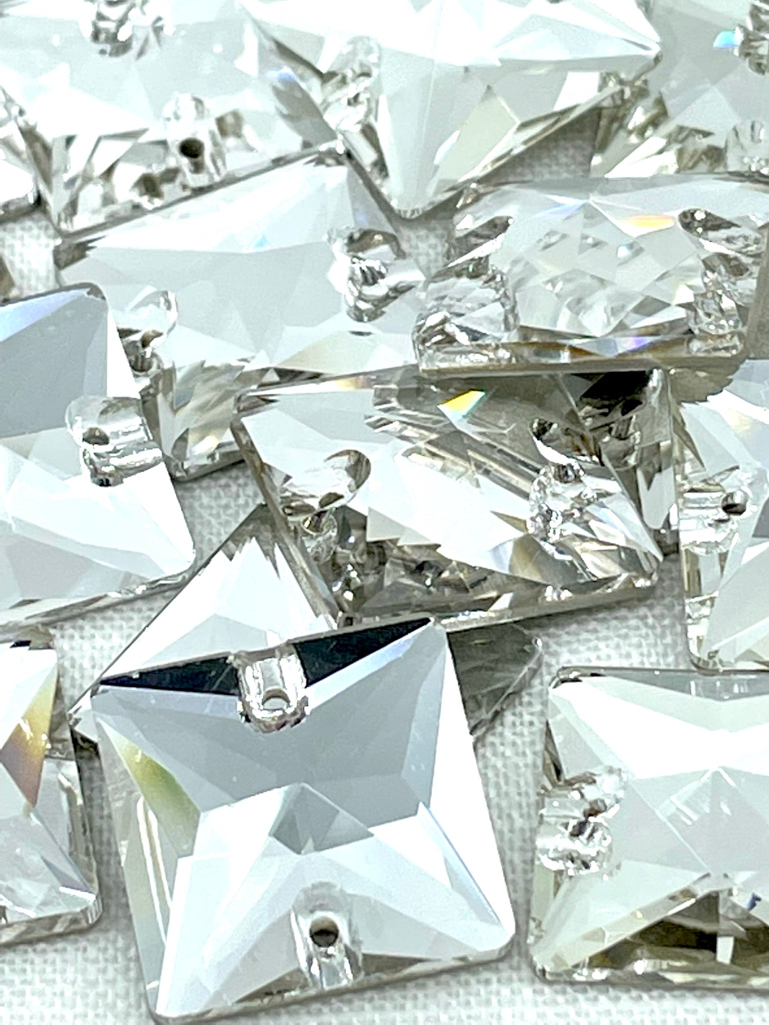 Crystal Square 16mm Glass Jewel