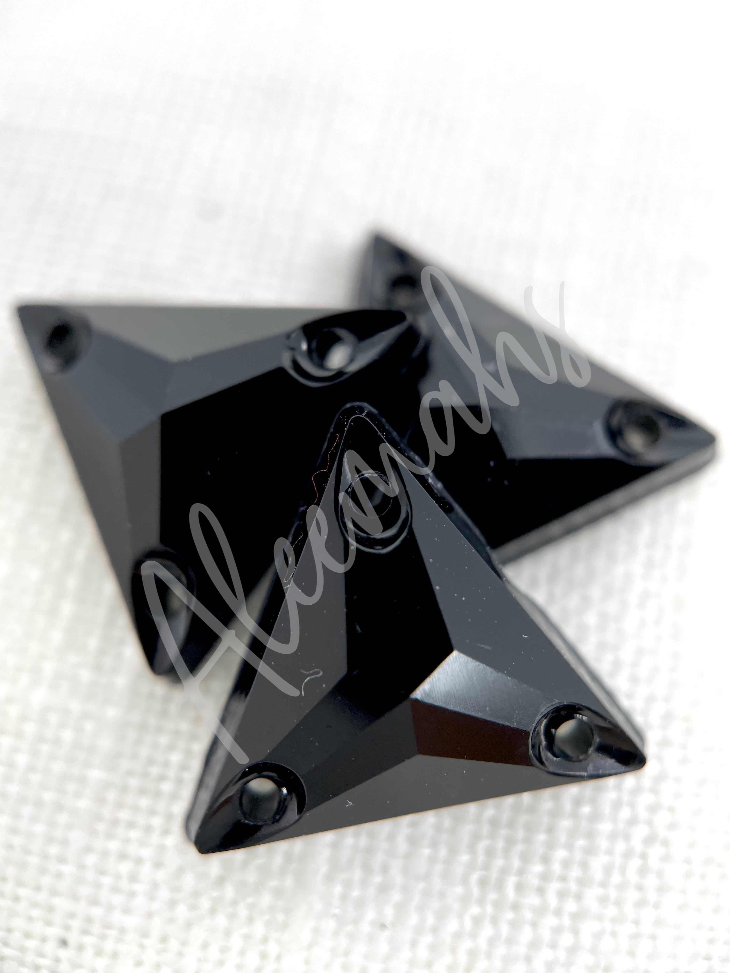 Jet Triangle Acrylic Jewel