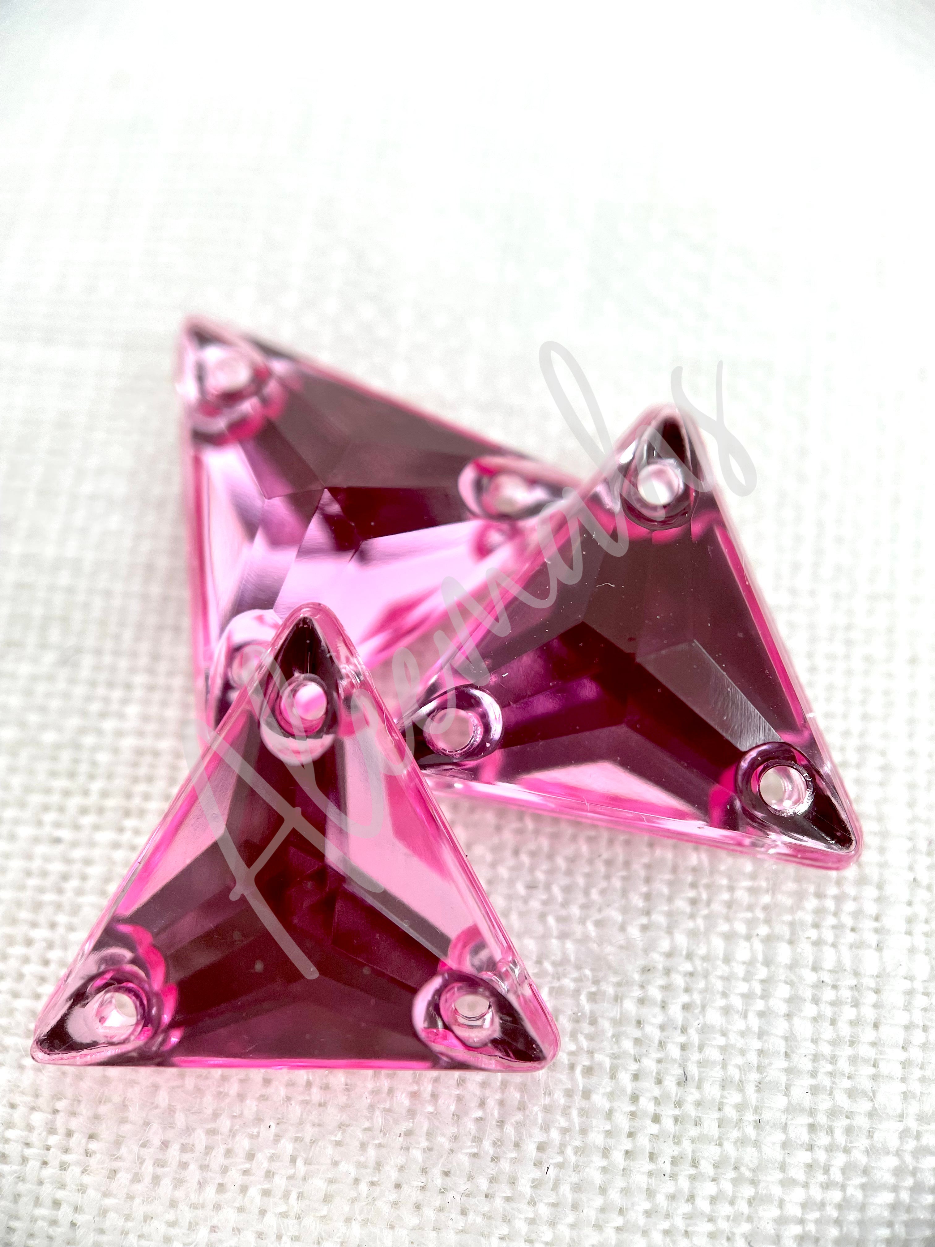 Rose Triangle Acrylic Jewel