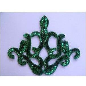 A - 048: Green cut out applique - Aleemahs