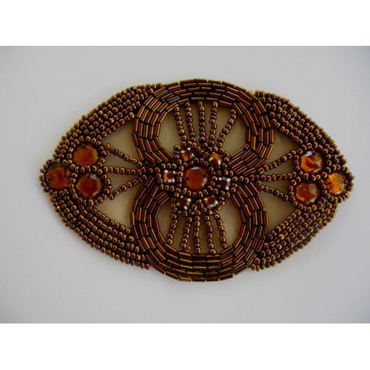 A - 057: Brown Eye shape applique - Aleemahs