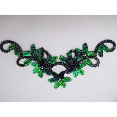 A - 080: Peacock floral applique - Aleemahs