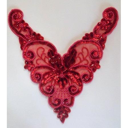 BN - 015: Red Bodice applique - Aleemahs