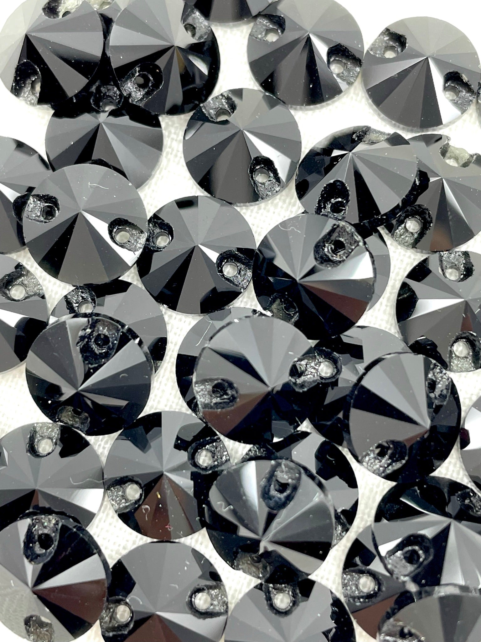 Jet Round 10mm Glass Jewel - Aleemahs