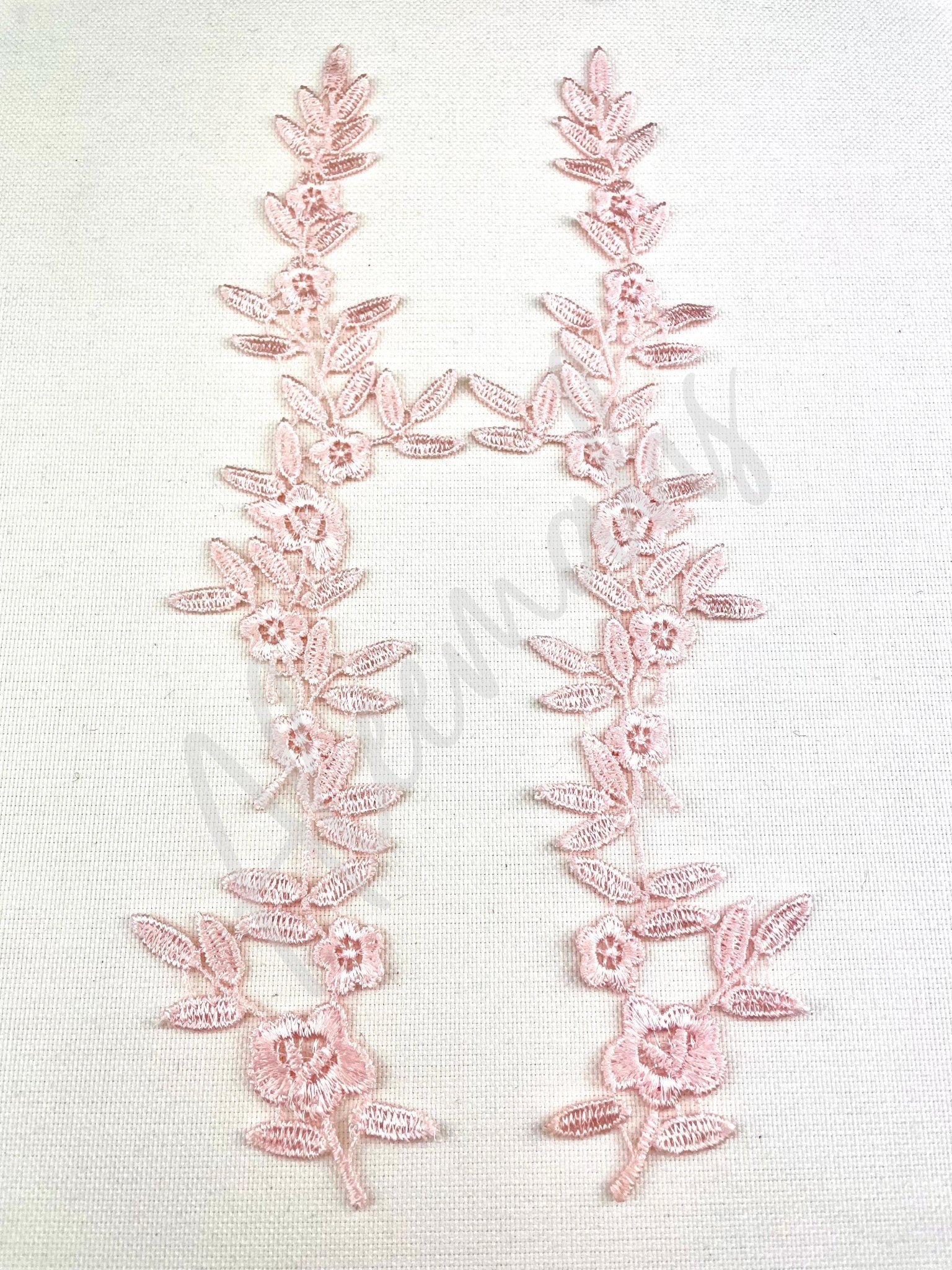 LA - 057: Light Pink long floral pair - Aleemahs