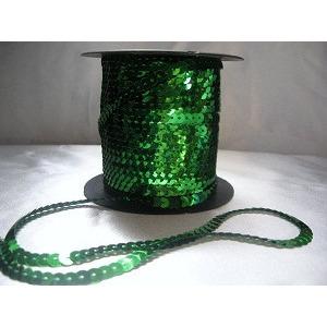 Sequin strand,flat ,Green - Aleemahs