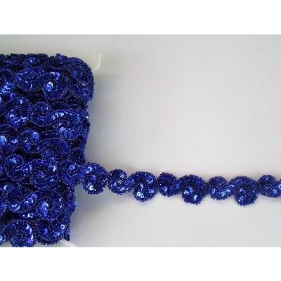 T - 001 Blue sequin and bead S trim - Aleemahs