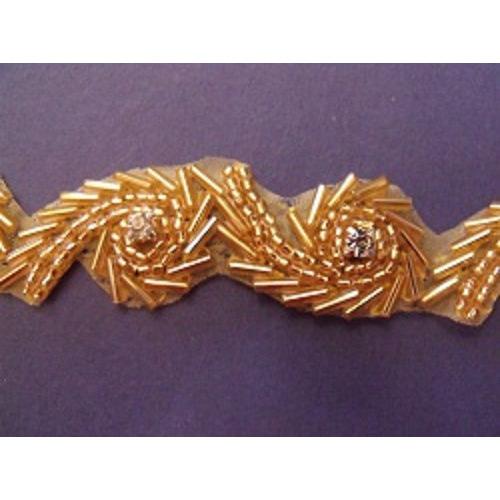 T - 008 Gold spiral bead trim - Aleemahs