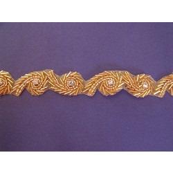 T - 008 Gold spiral bead trim - Aleemahs