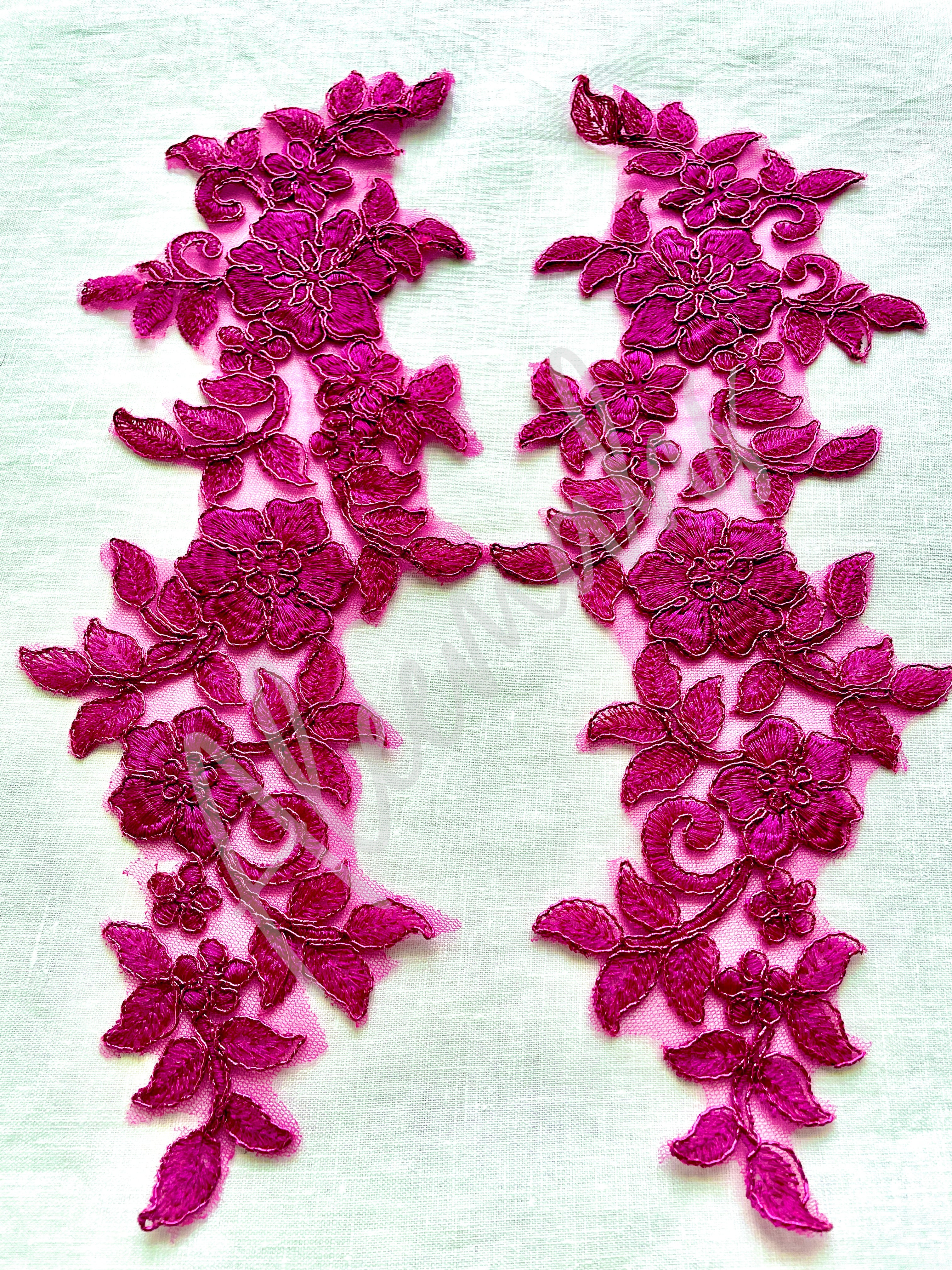 LA-025 Fuchsia lace pair