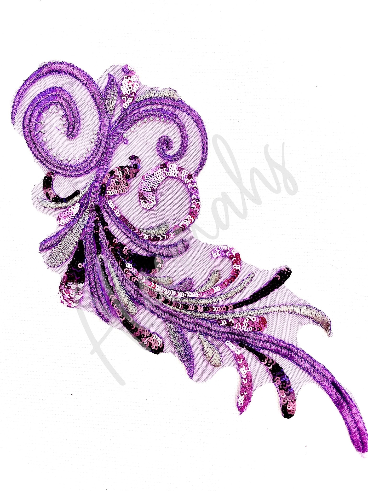 LA - 069: Purple swirl applique - Aleemahs