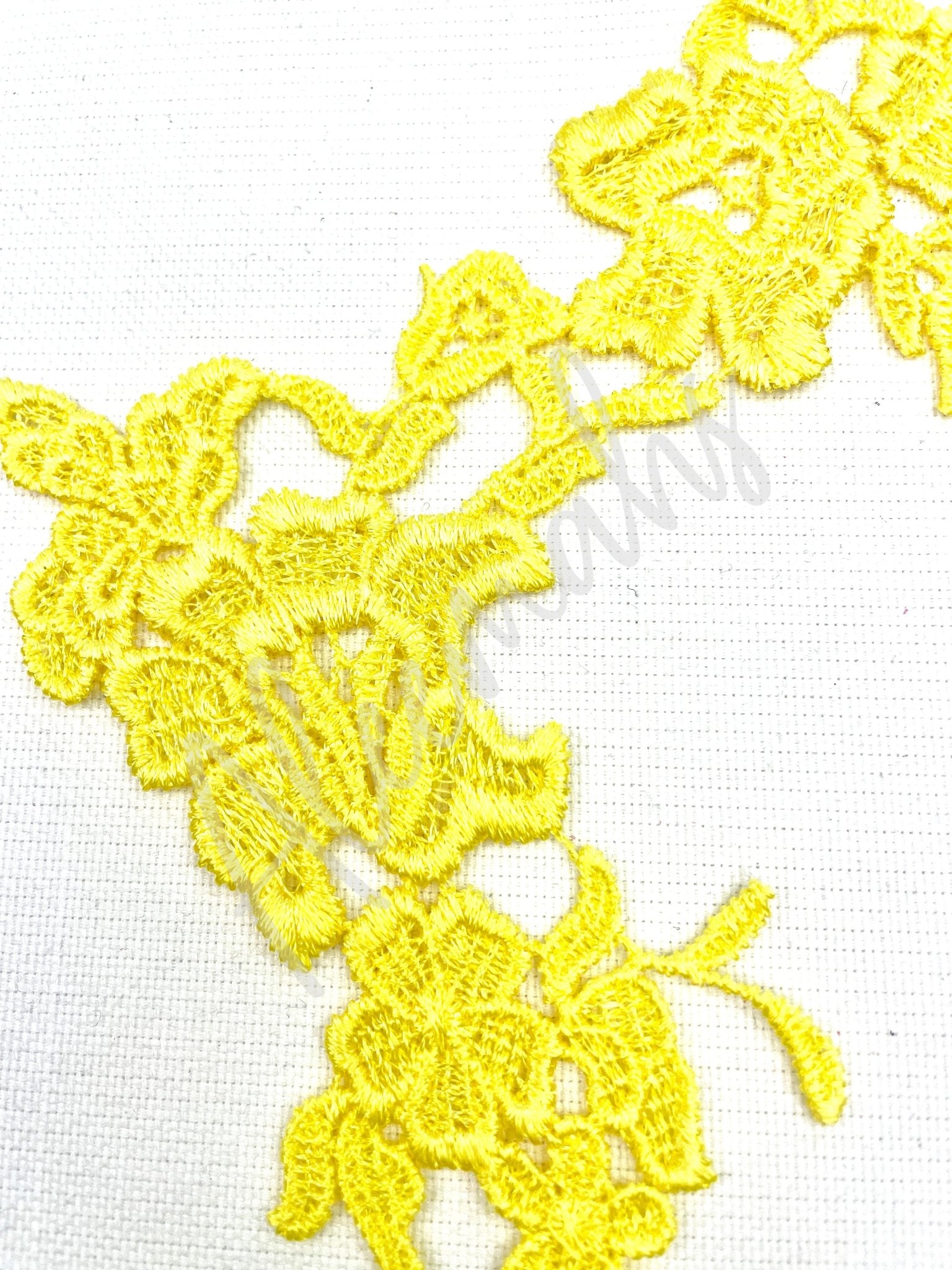 LA - 875: Lace applique Yellow - Aleemahs