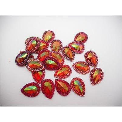 Red Teardrop Acrylic Jewel