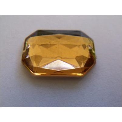 Caramel Rectangle Acrylic Jewel
