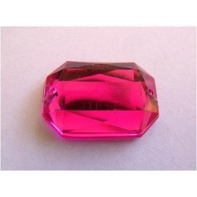 Fuchsia Rectangle Acrylic Jewel