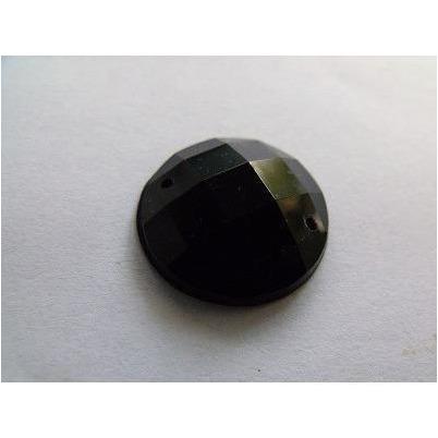 Black Round Acrylic Jewel