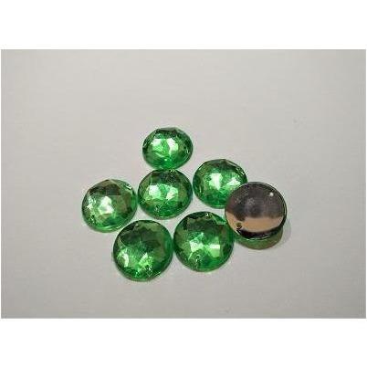 Light Green Round Acrylic Jewel