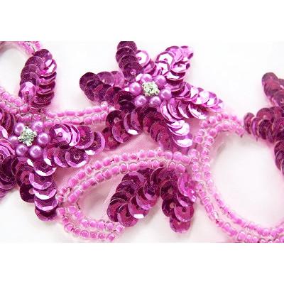 A-080: Fuchsia floral applique