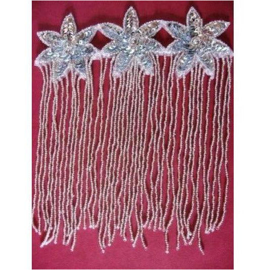 f-013-silver-sequin-and-bead-3-flower-fringed-applique