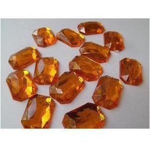 Amber Rectangle Acrylic Jewel