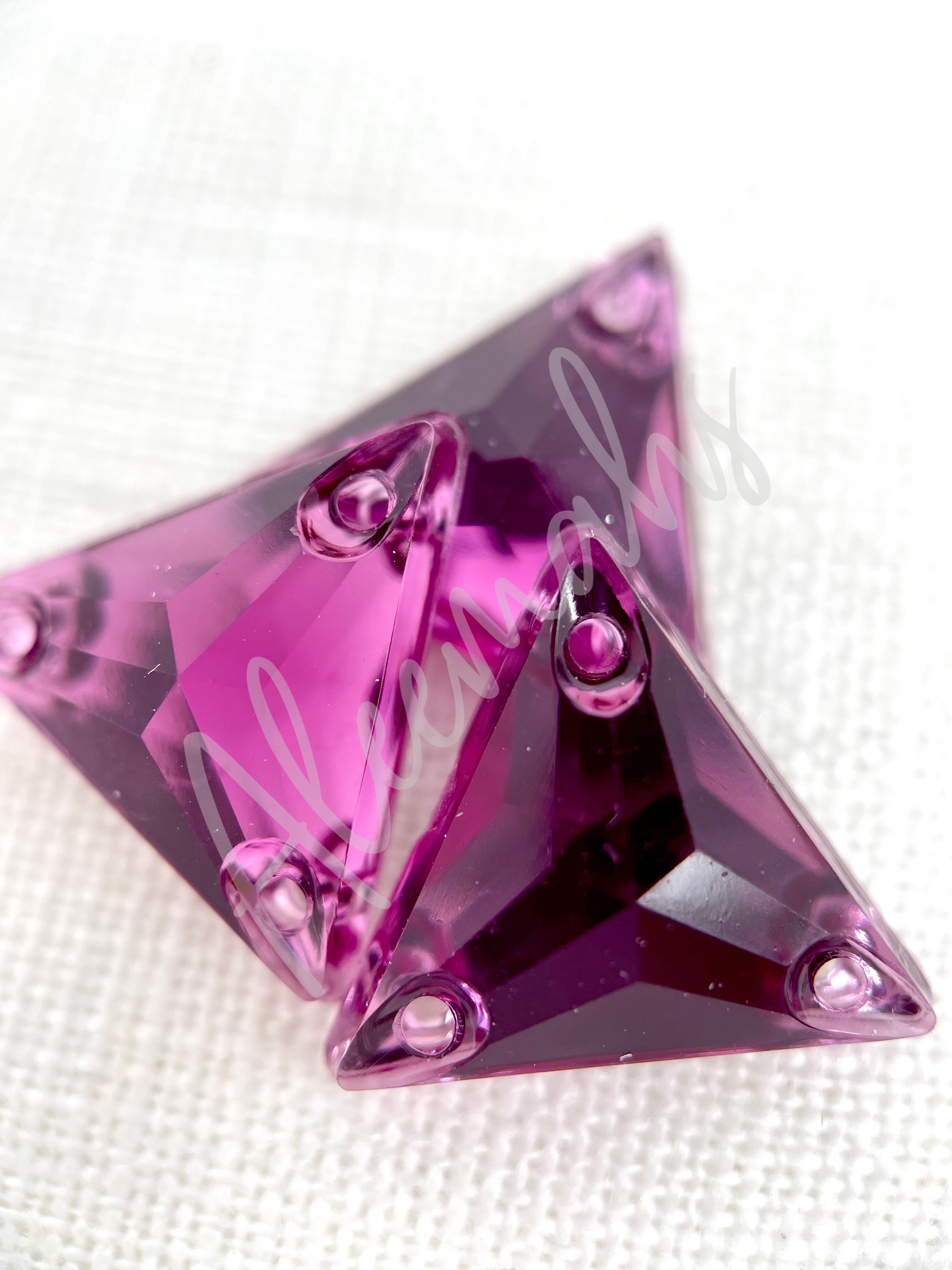 Amethyst Triangle Acrylic Jewel