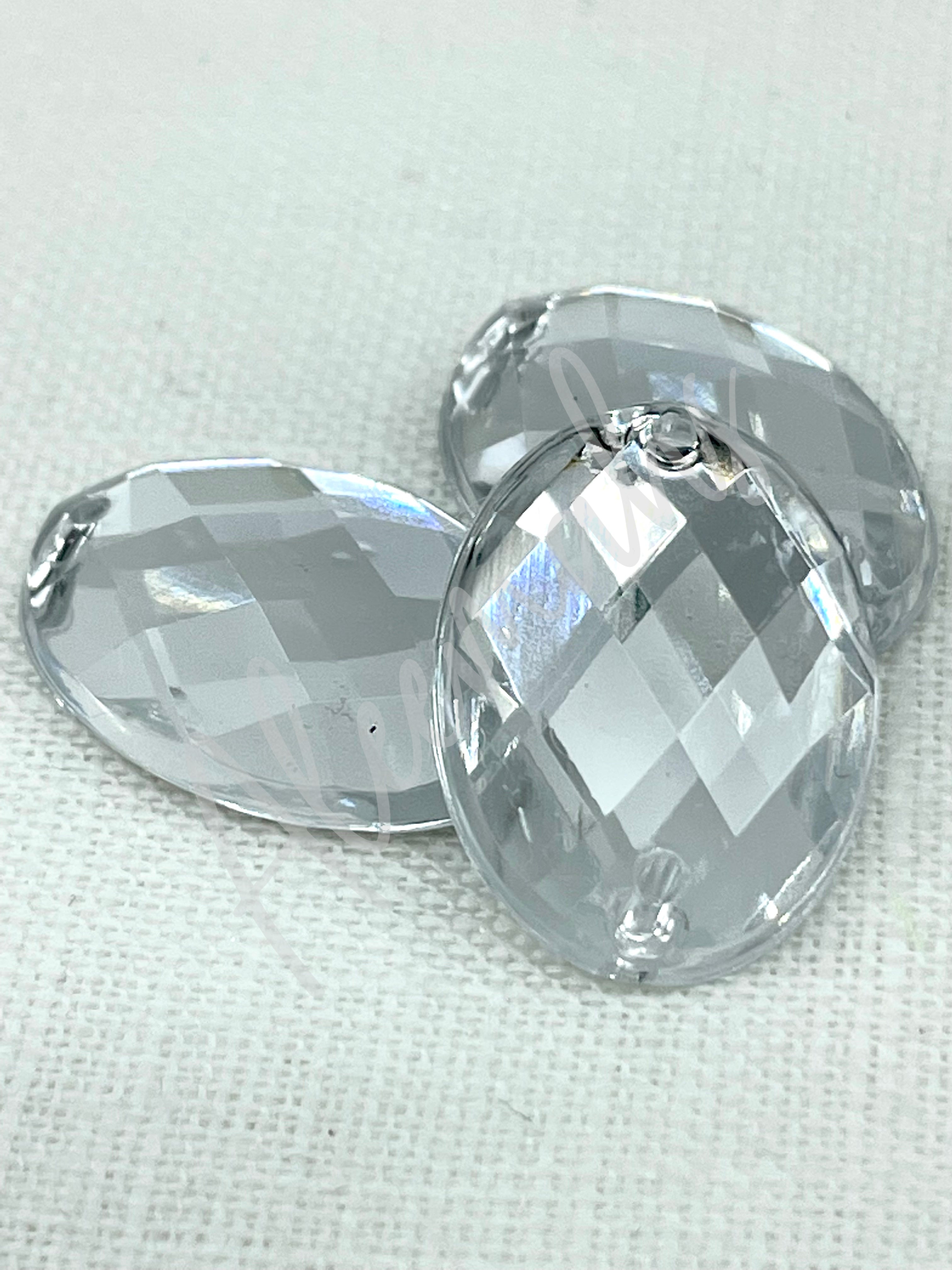 Crystal Oval 8 x 10mm Acrylic Jewel