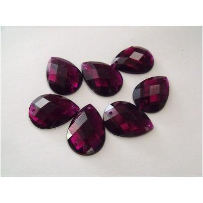 Dark Magenta Teardrop Acrylic Jewel