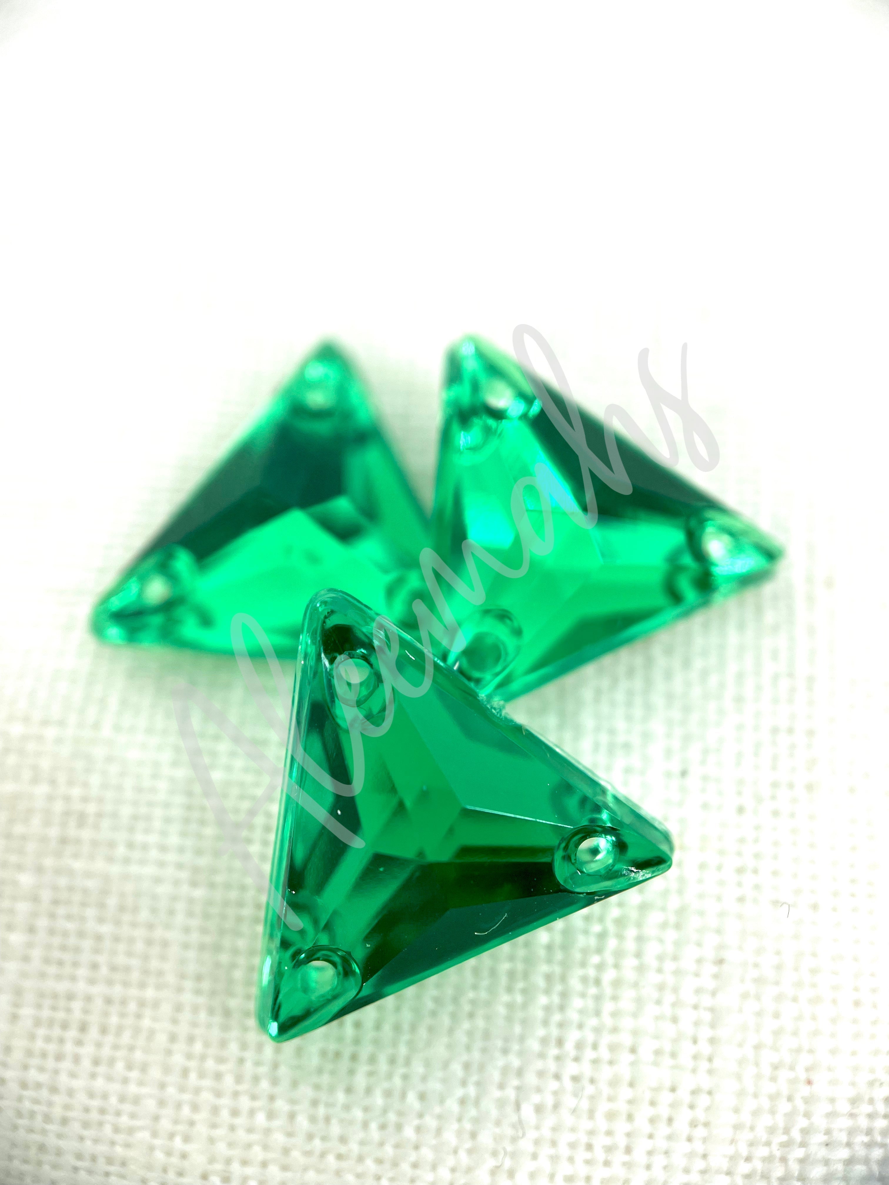 Emerald Triangle Acrylic Jewel