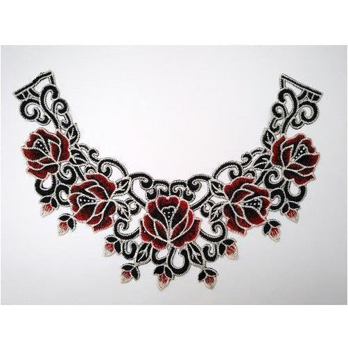 emb-026-red-black-and-white-floral-neckline