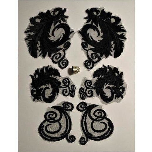 la-055-large-black-applique-pair