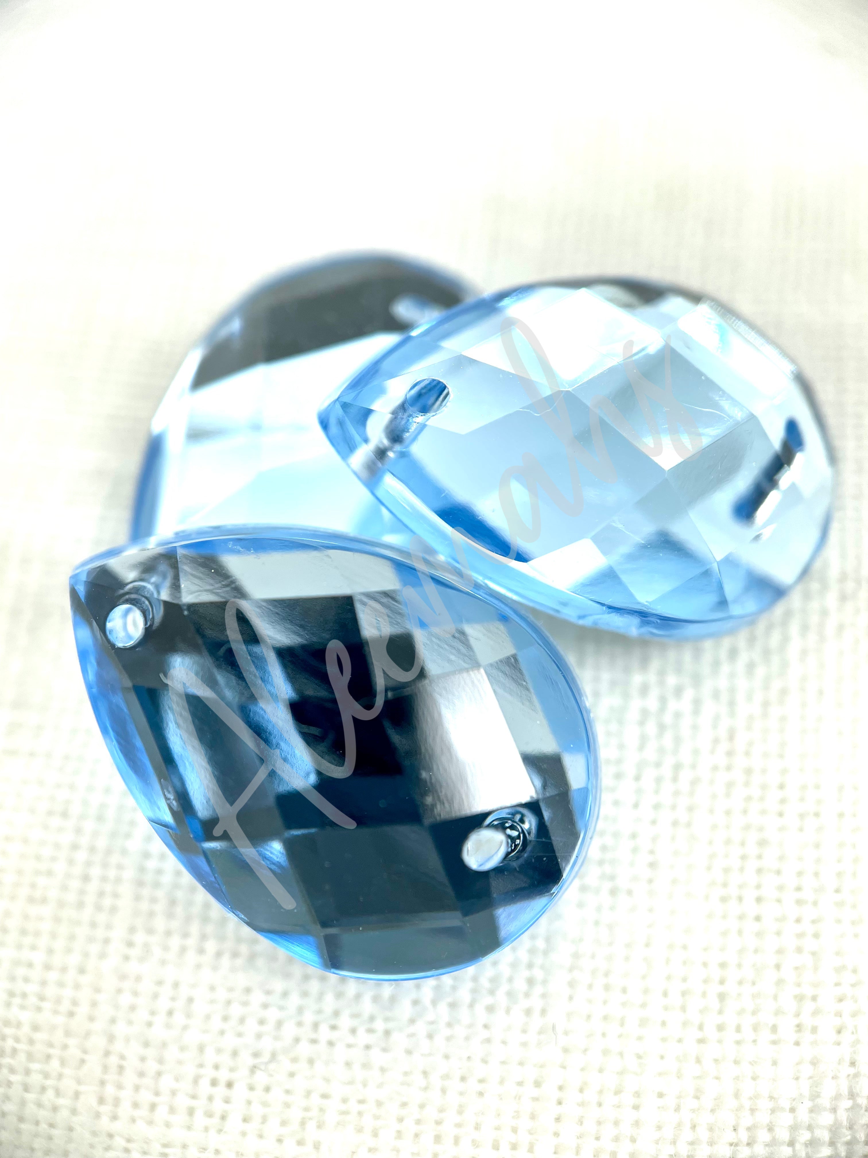 Light Sapphire Teardrop 8 x 13mm Acrylic Jewel