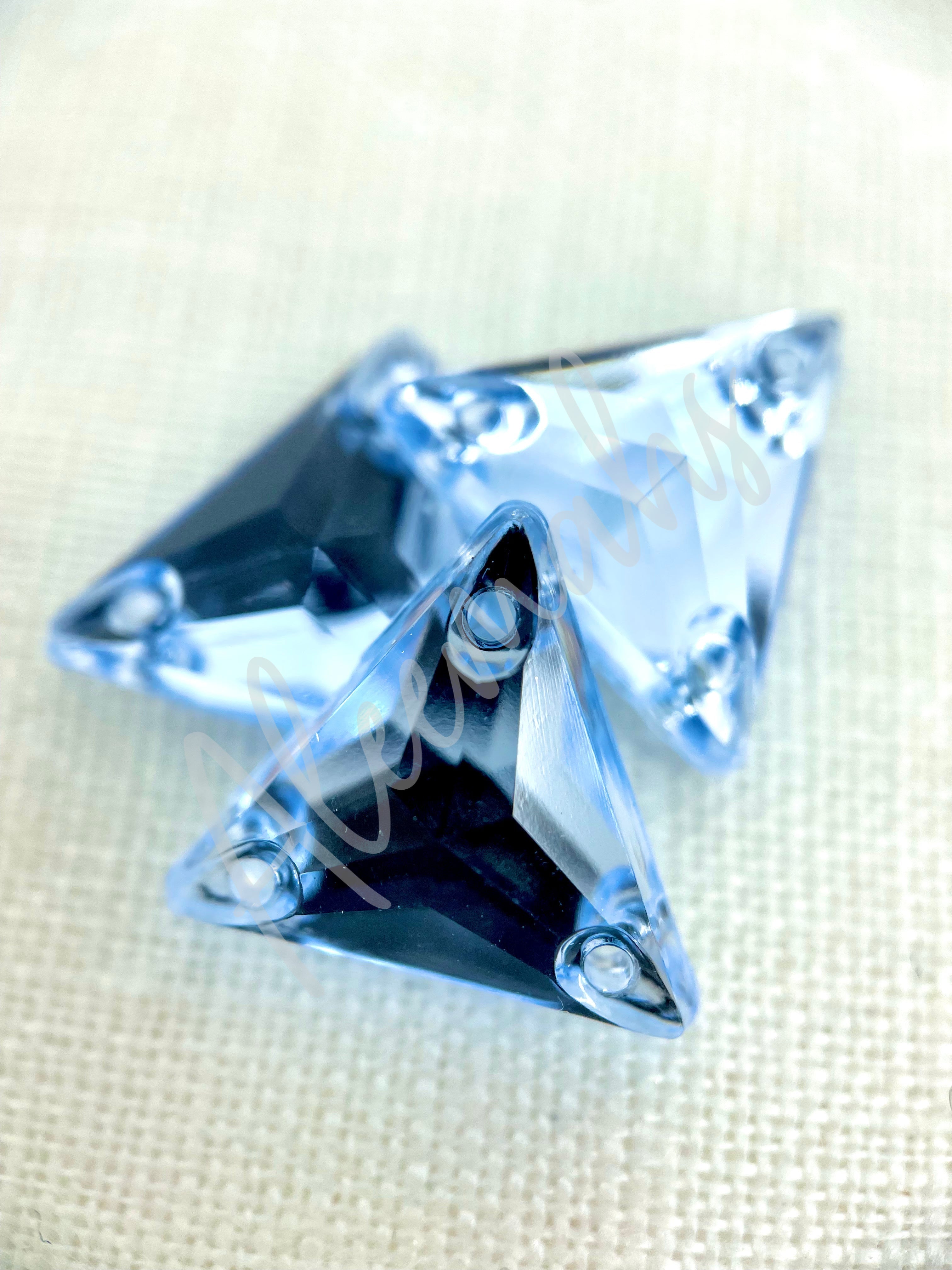 Light Sapphire Triangle Acrylic Jewel