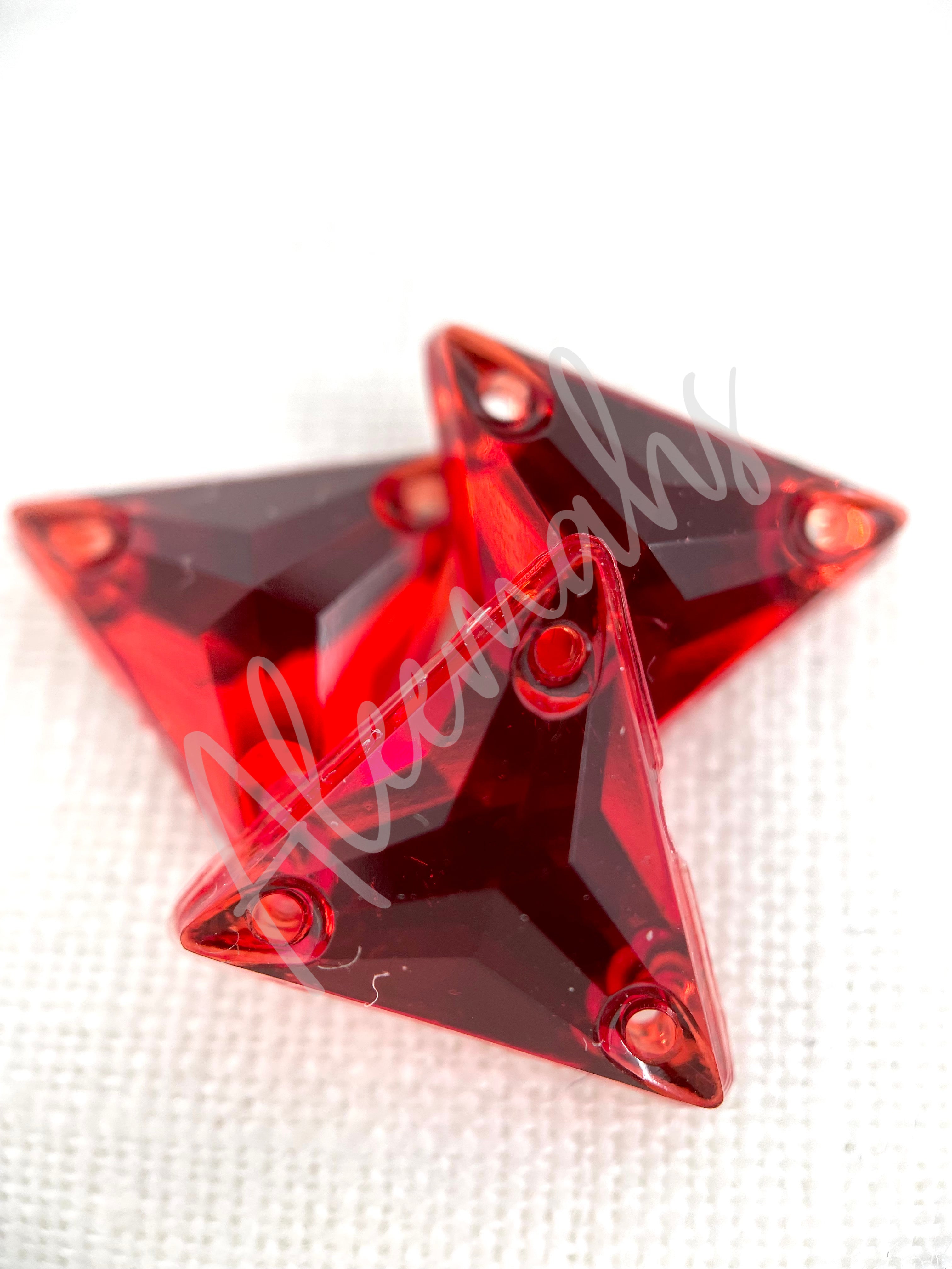 Light Siam Triangle Acrylic Jewel