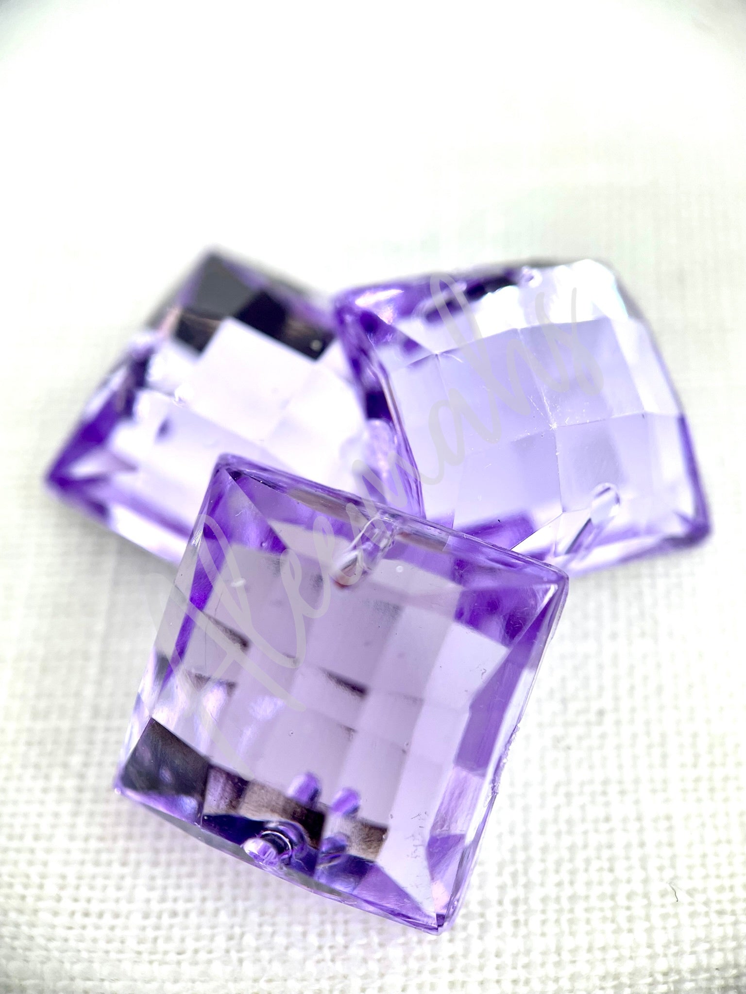 Lilac Square Acrylic Jewel