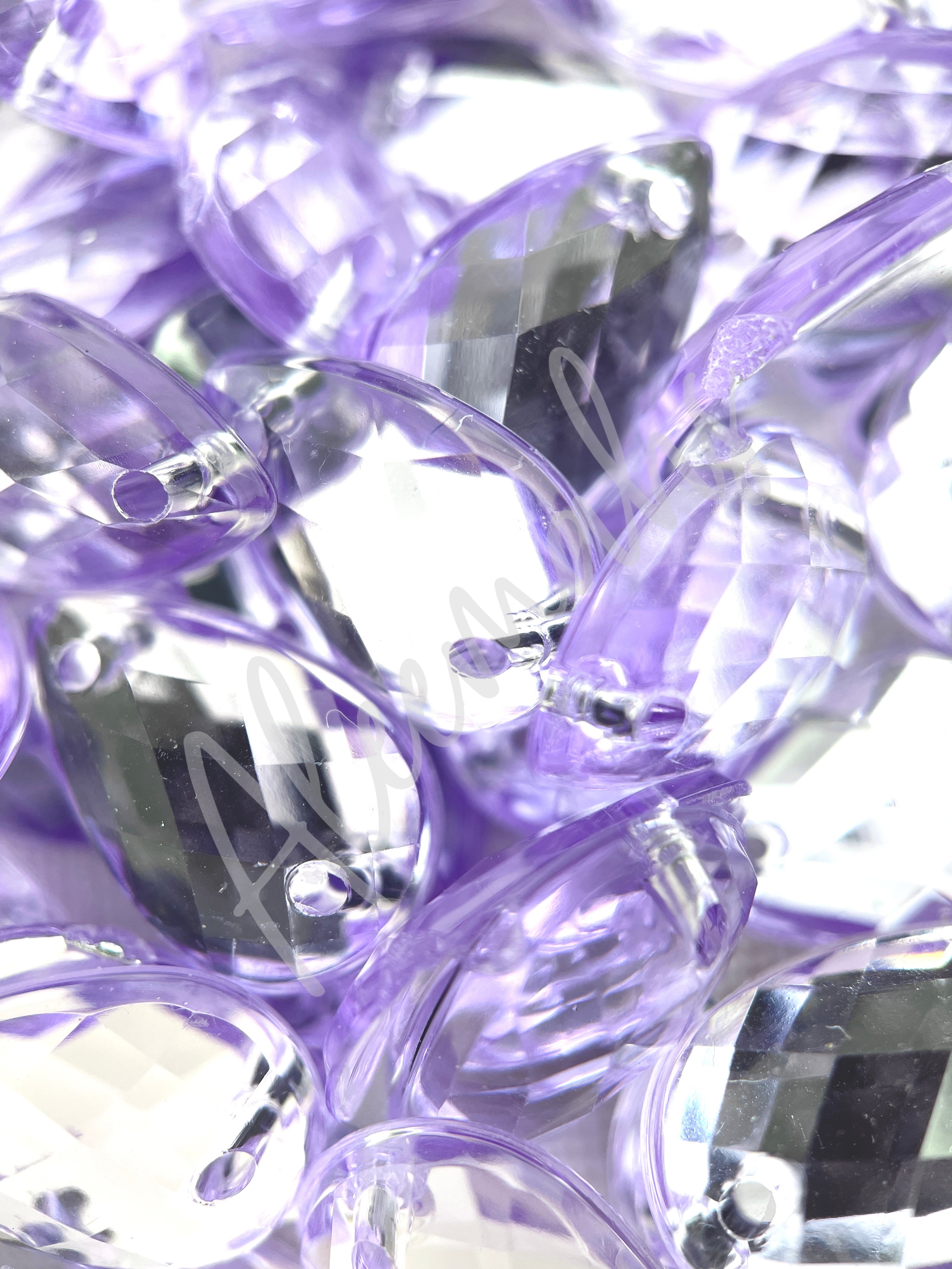 Lilac Teardrop 8 x 13mm Acrylic Jewel