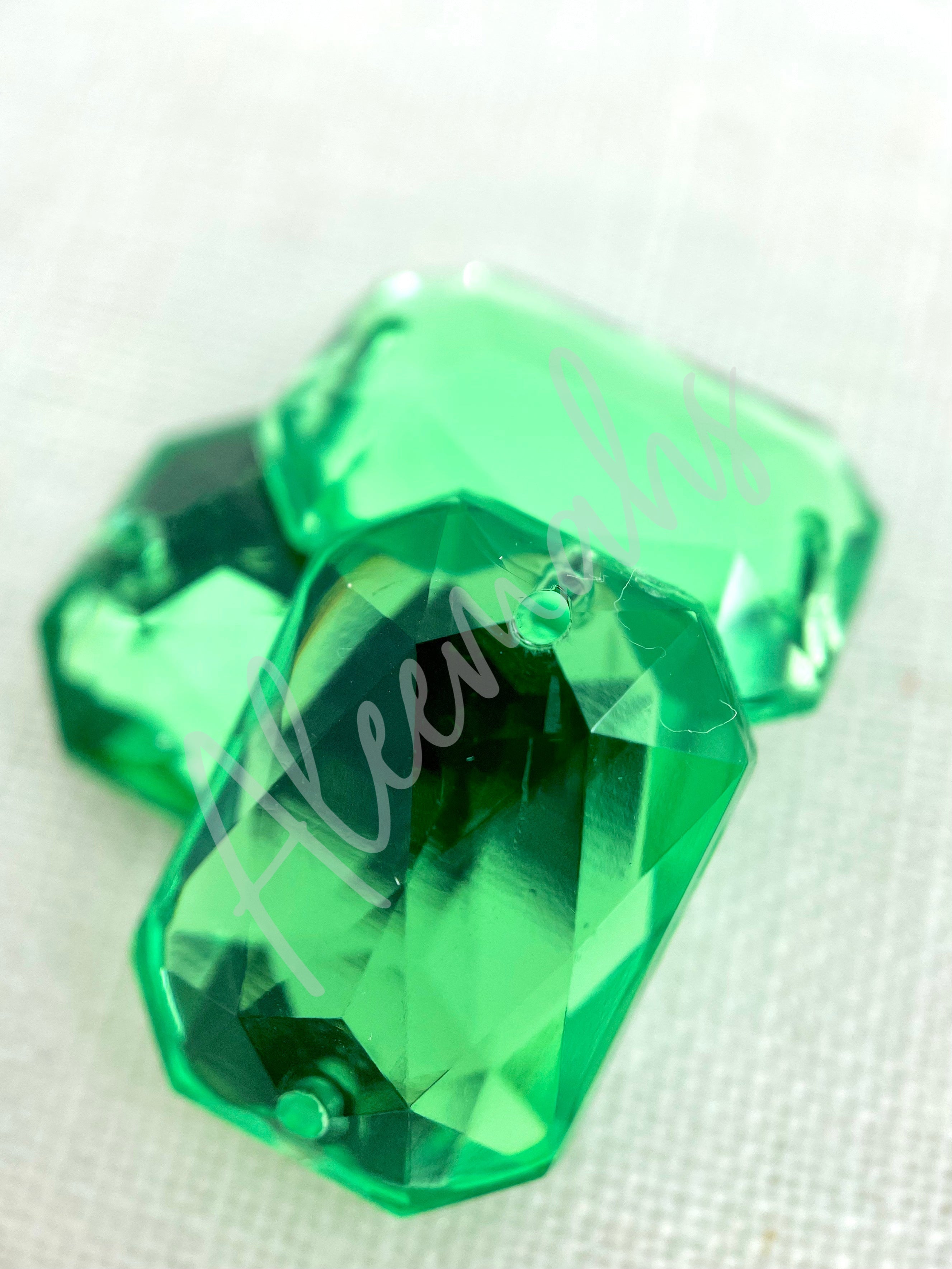 Lime Rectangle Acrylic Jewel