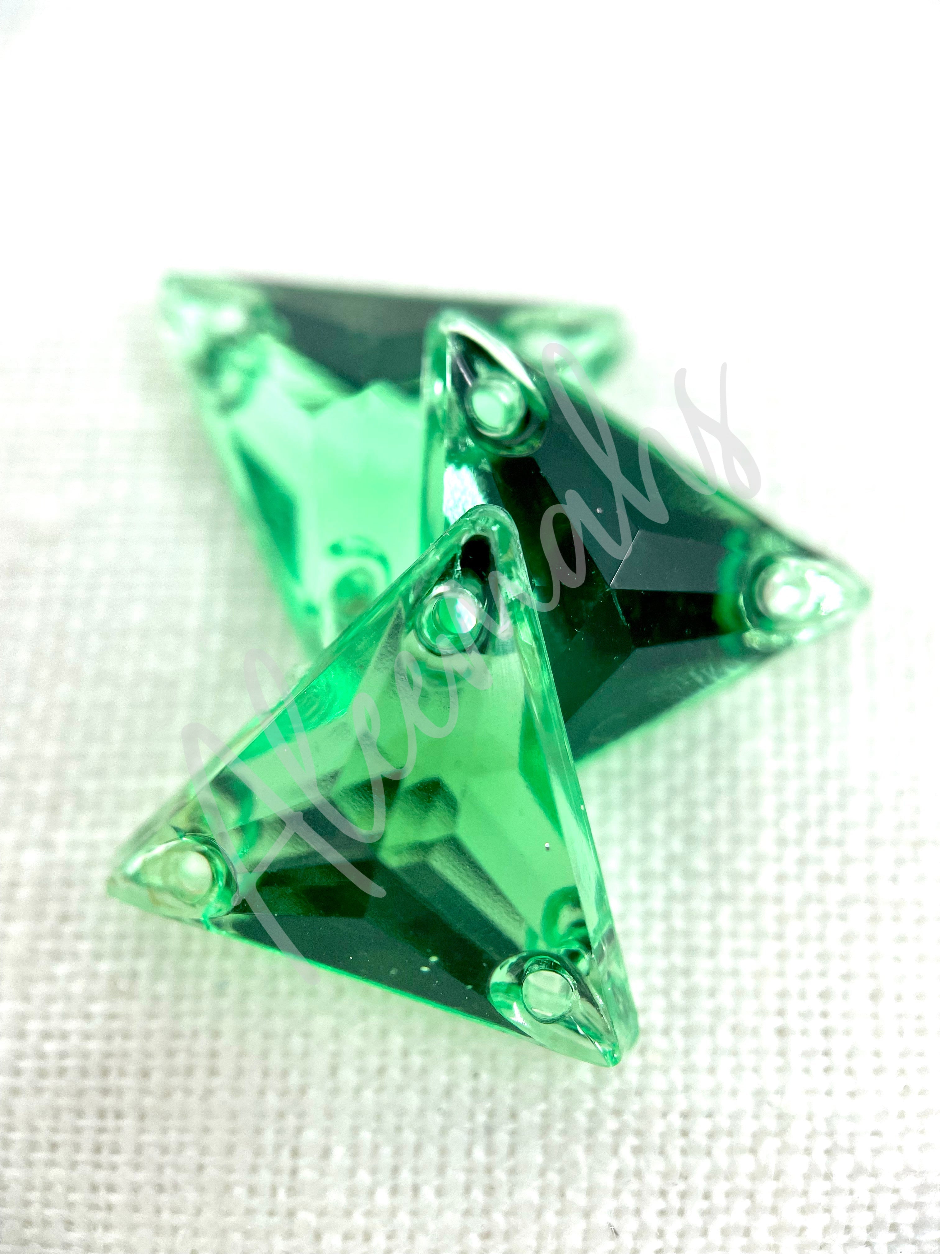 Lime Triangle Acrylic Jewel