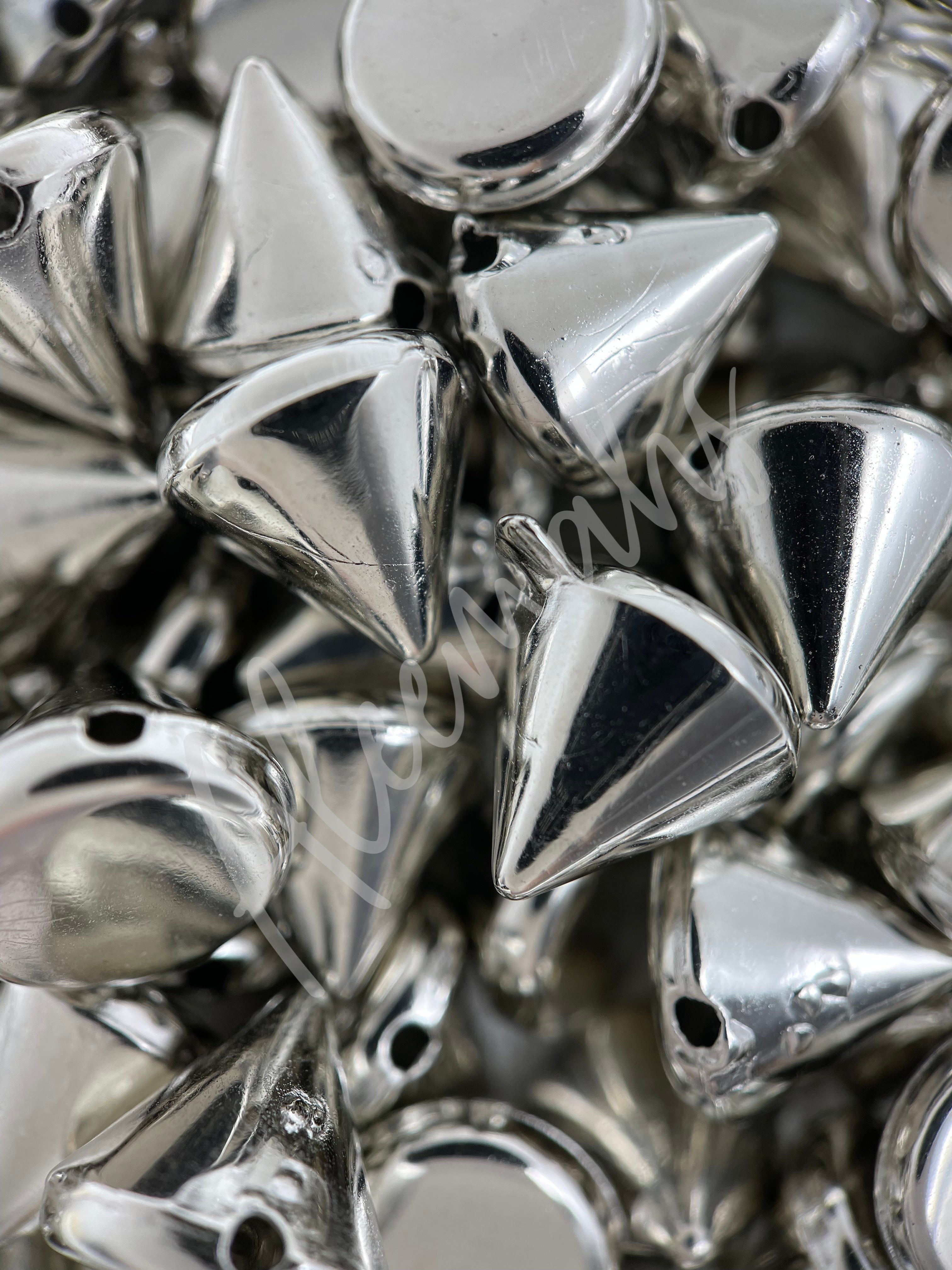 Silver Pyramid Acrylic Jewel