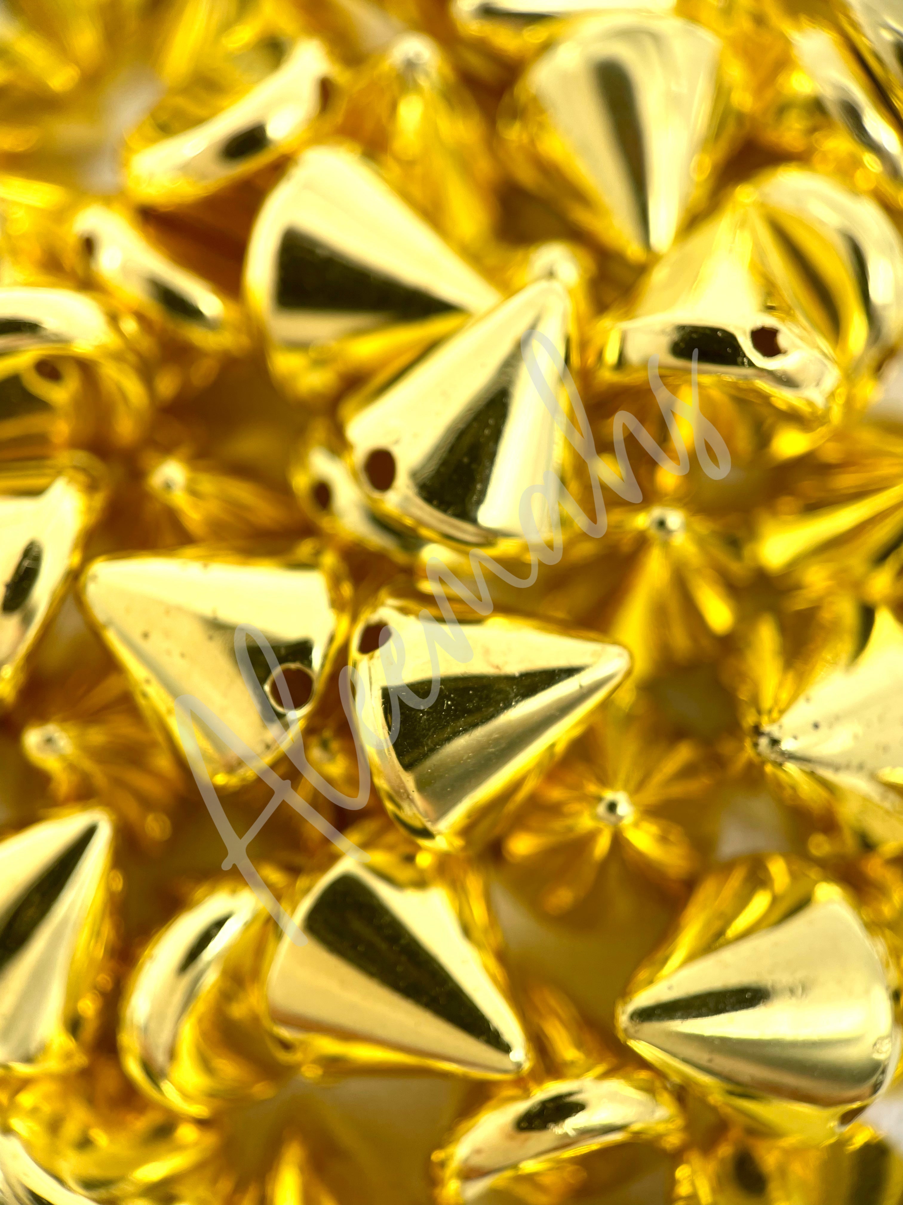 Gold Pyramid Acrylic Jewel