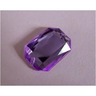 Lilac Rectangle 18 x 25mm Acrylic Jewel