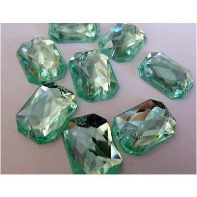 Spearmint Rectangle Acrylic Jewel