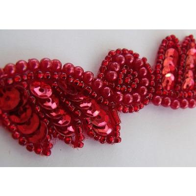 T-015 Red leaf and swirl trim