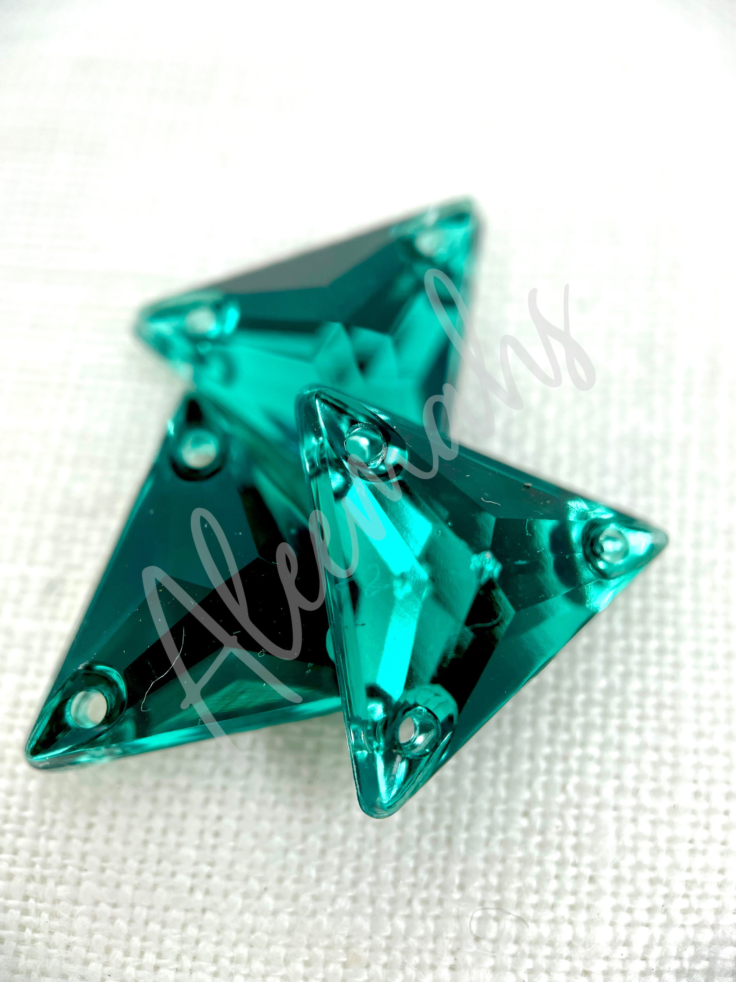 Teal Triangle Acrylic Jewel