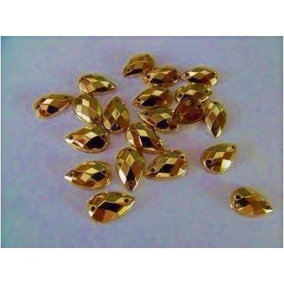 Gold Teardrop Acrylic Jewel