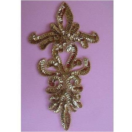 A - 046: Gold, long applique - Aleemahs